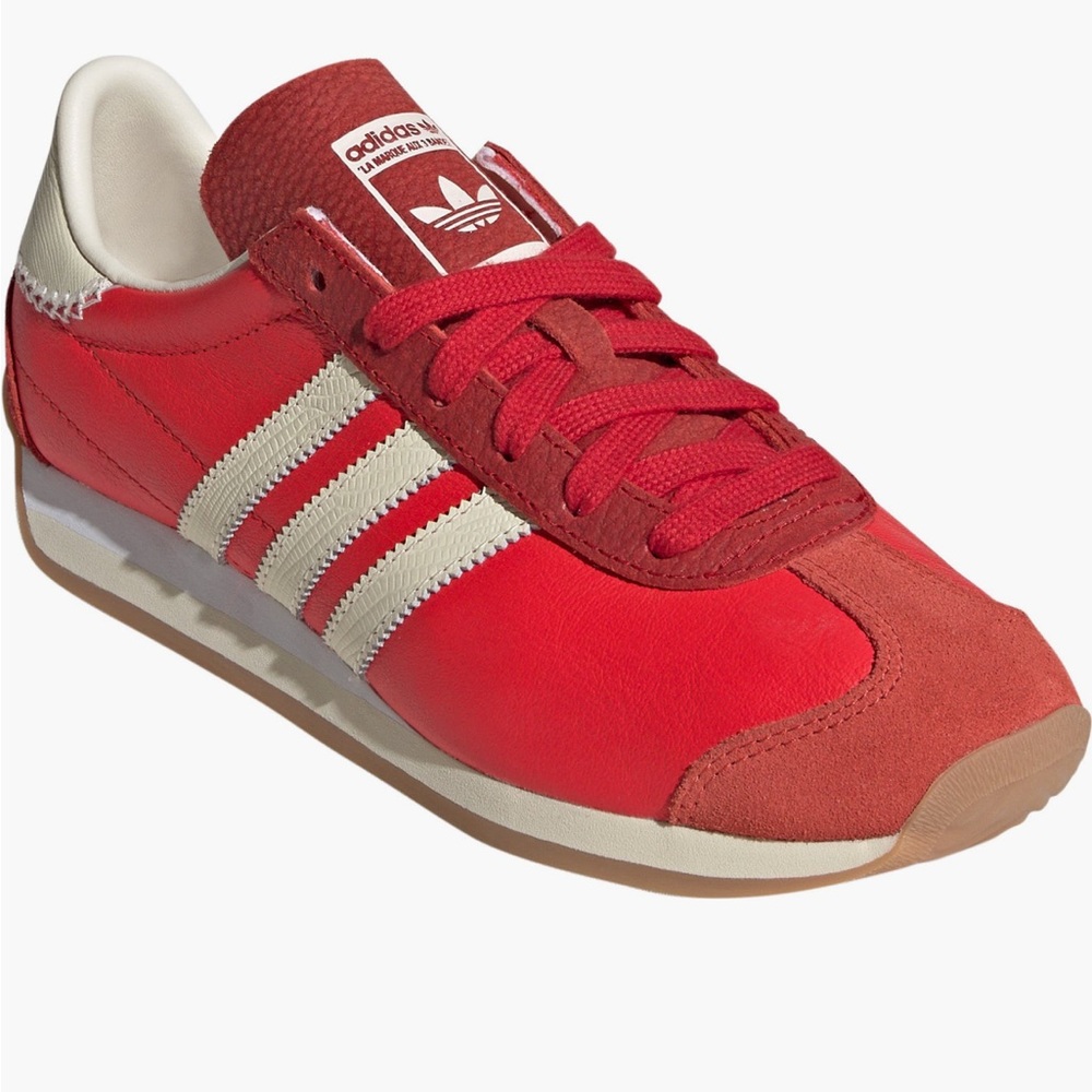 Adidas Scarlet Trainers with Cream Accents